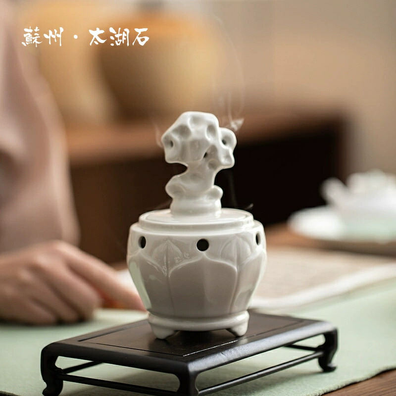 楽天市場】雰囲気作り 香炉 お香・線香立て 白磁 磁器 香皿 キャンドル