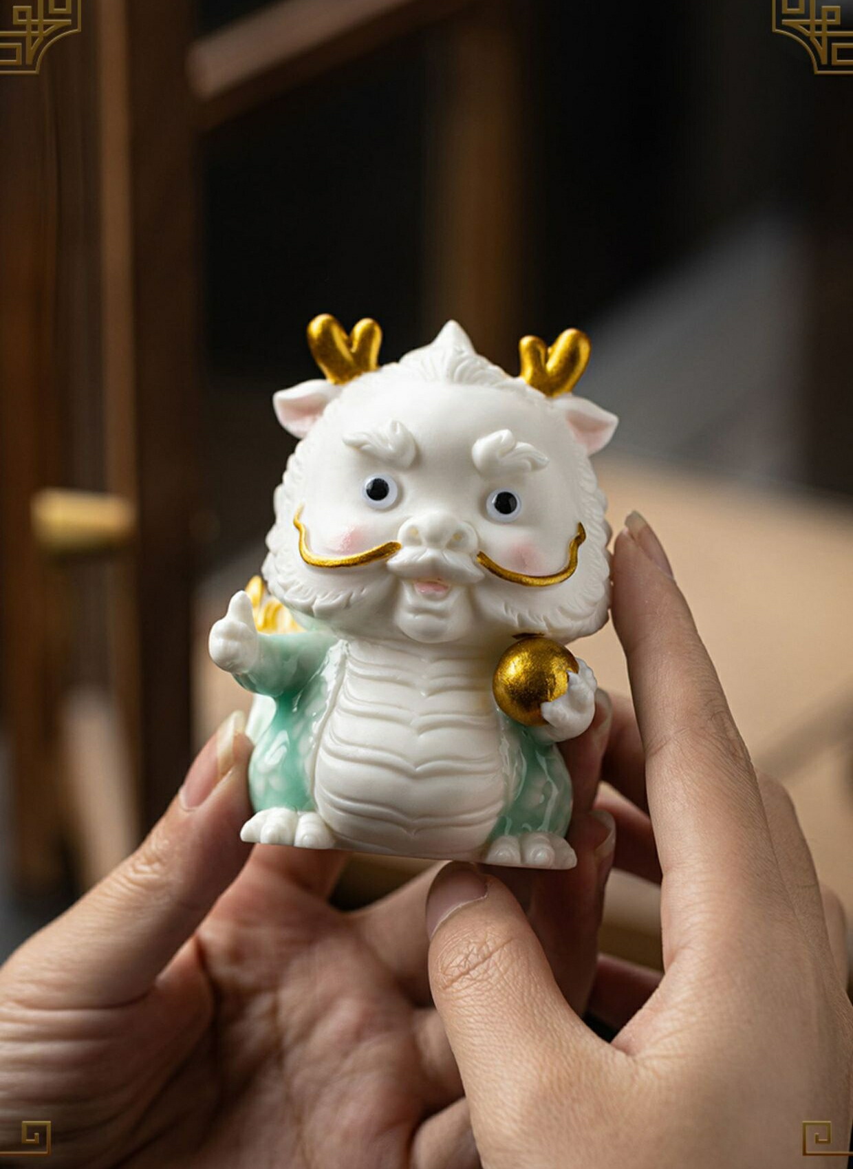 楽天市場】IwaiLoft 龍の置物 2024年 新年 竜縁起もの 陶磁器 青 風水