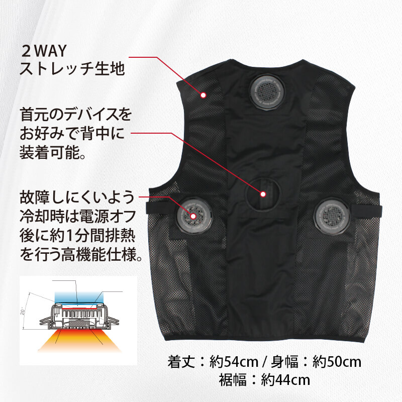 楽天市場】ペルチェベスト ペルチェ ベスト 冷却ベスト バッテリー