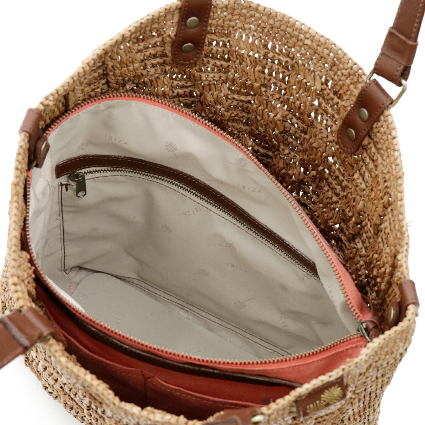 楽天市場】【ポイント3倍】イビサ公式 ラフィアバッグ セミショルダー