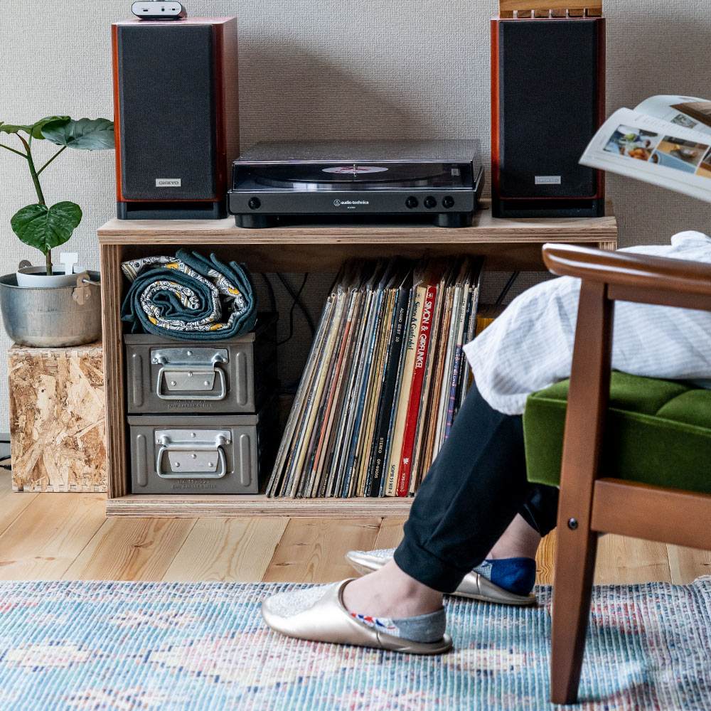 昭和 オーディオ ラック ONKYO 木製 棚 収納 テレビ台 レコード アンプ