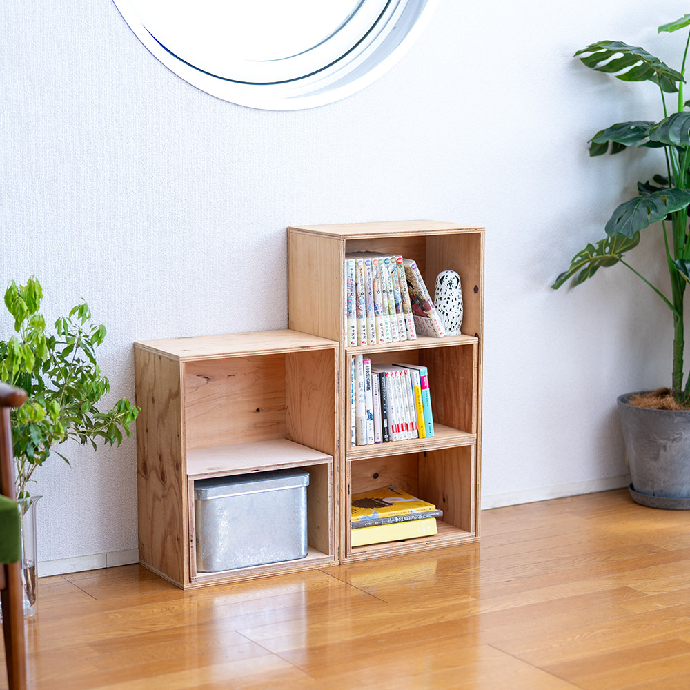 楽天市場】木箱 キューブボックス ボックスシェルフ3 収納 シェルフ