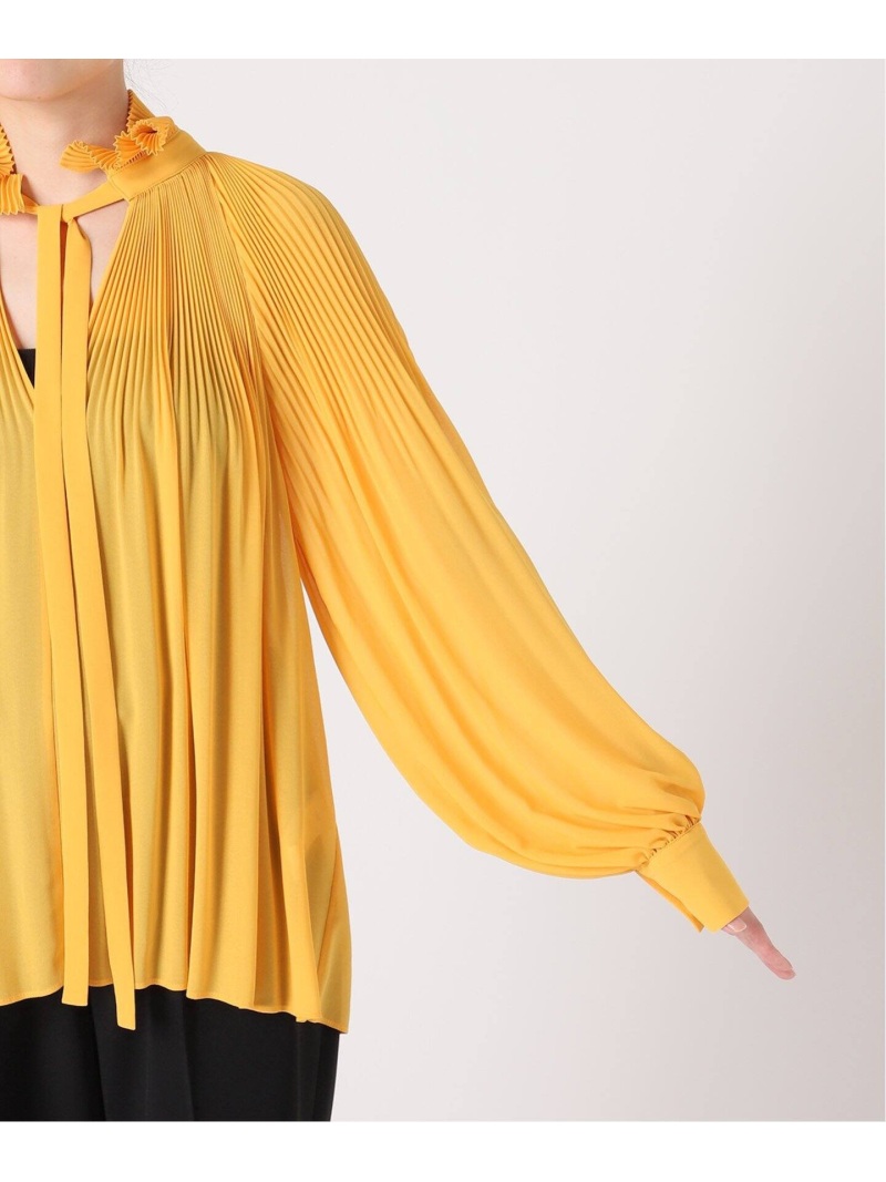 楽天市場】【L'UNE/リュンヌ】別注プリーツフリルブラウス VERMEIL par