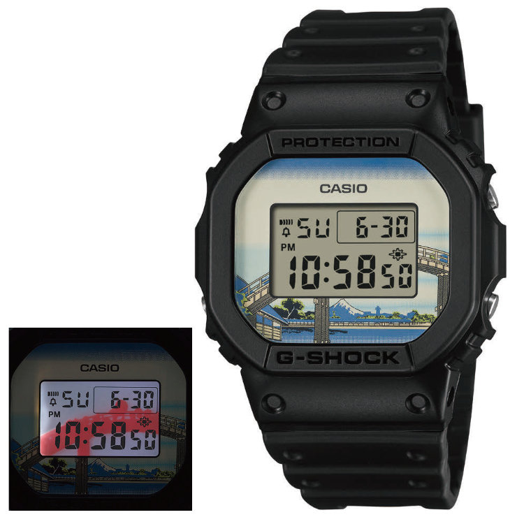 楽天市場】G-SHOCK 葛飾北斎「深川万年橋下」 DW-5600KHFM25-1JR