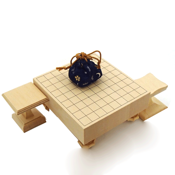 楽天市場】ミニチュア高級将棋セット 精巧な本格的ヒバ15号足付将棋盤