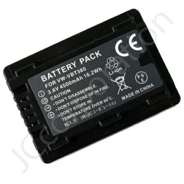 Panasonic VW-VBT380 バッテリーパック 3830mAh 楽天市場