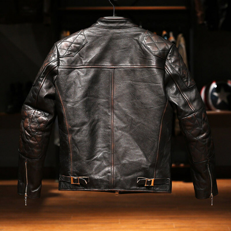 楽天市場】レザージャケット 上品 アメカジ 本革 馬革 ユーズド加工 茶