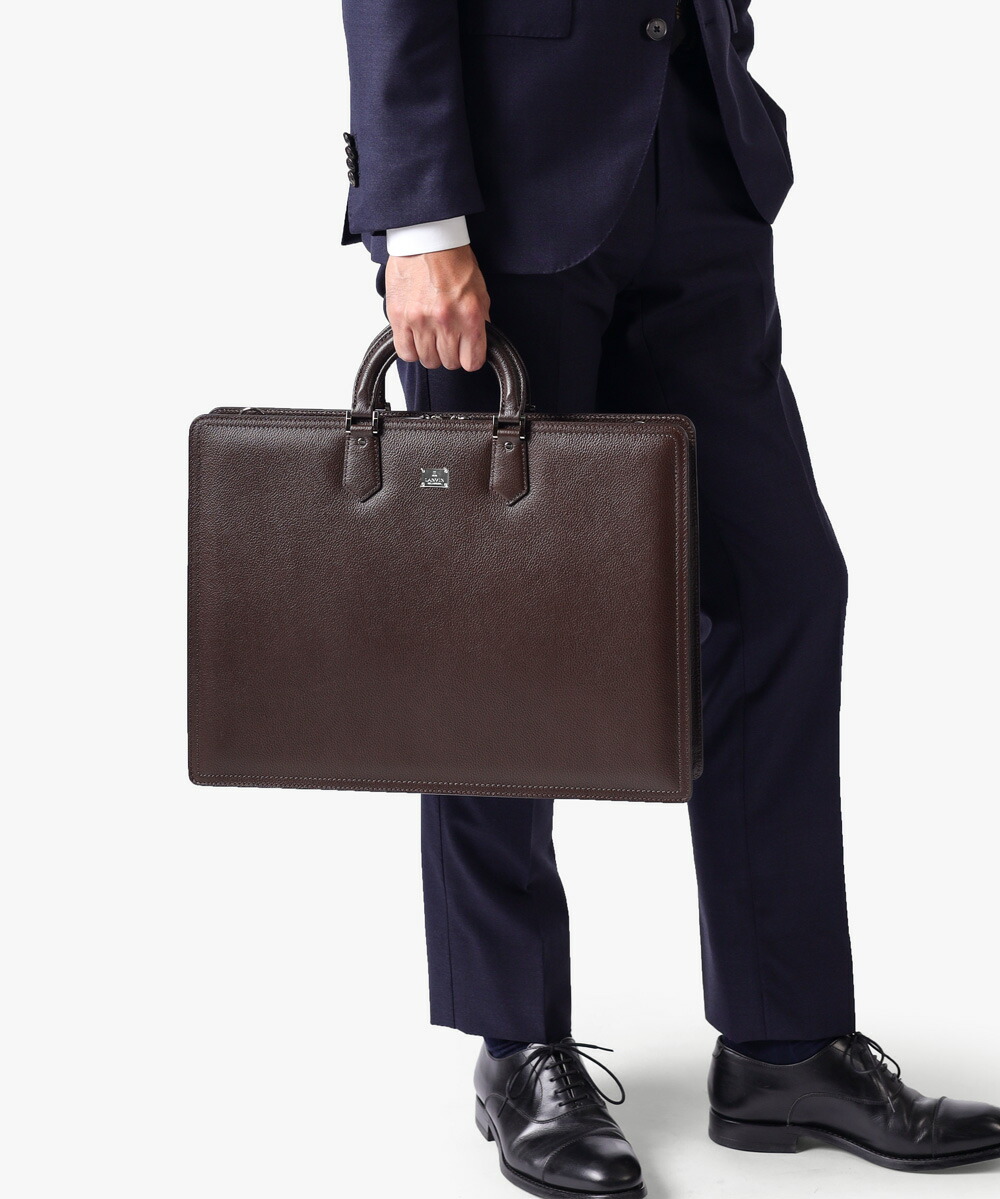 楽天市場】LANVIN COLLECTION レザービジネスバッグ A4 三方開き