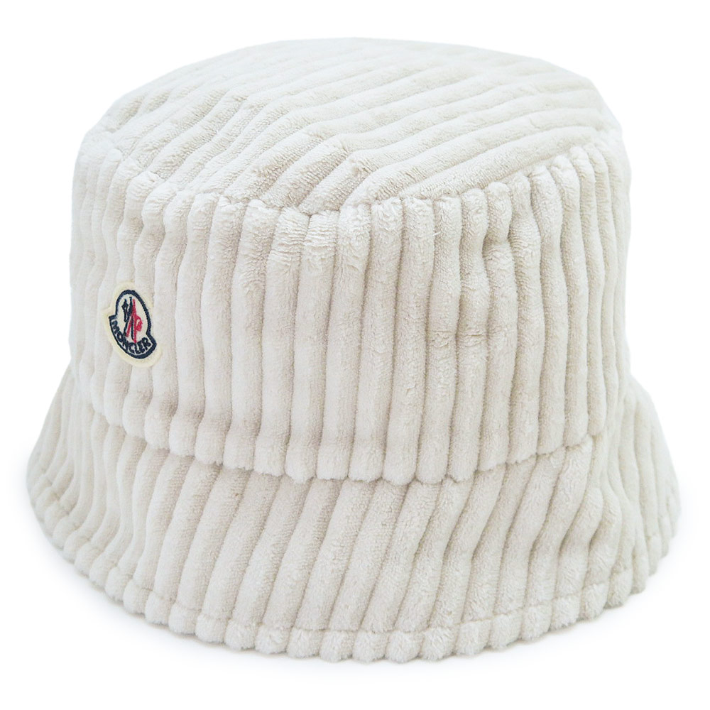 MONCLER ホワイト バケットハット M MONCLER バケットハット M 【公式