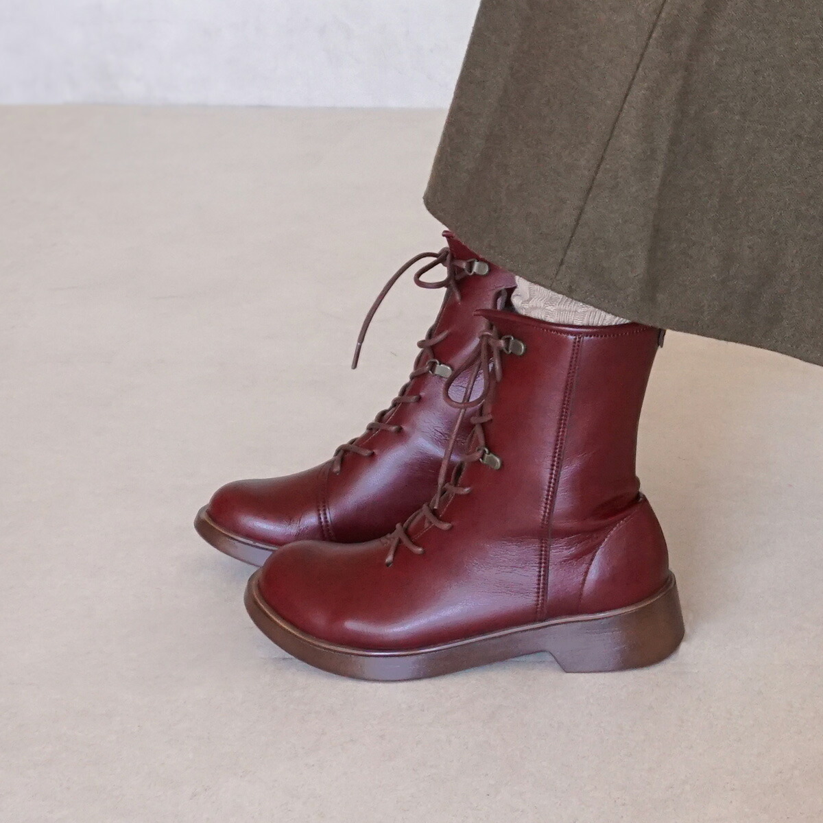 楽天市場】【幅広特注】 レースアップブーツ 厚底 ワークブーツ