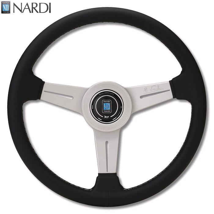 楽天市場】NARDI ナルディ N111 ブラックレザー&シルバースポーク