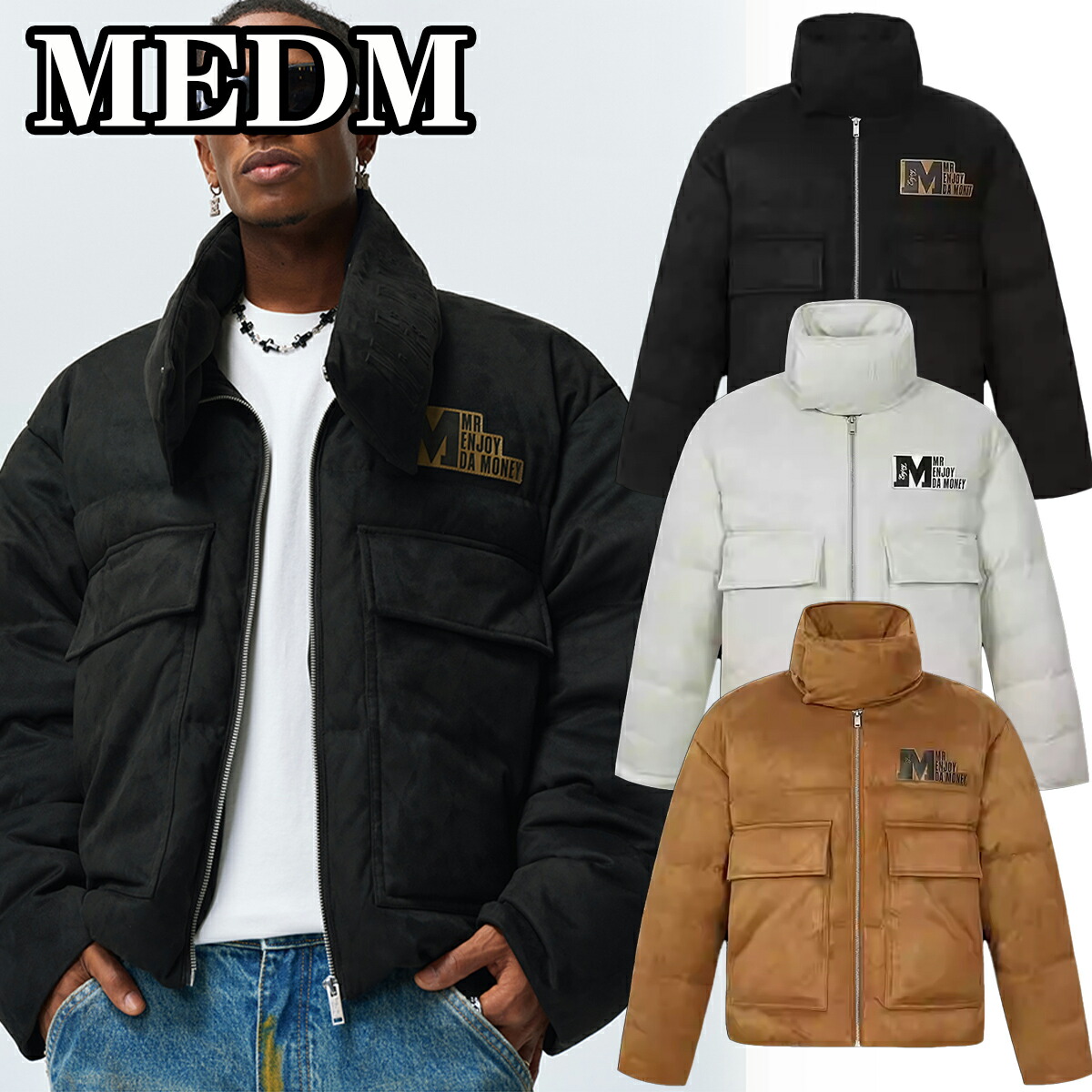 楽天市場】MEDM ミスターエンジョイダマネー レザー ダウン ジャケット