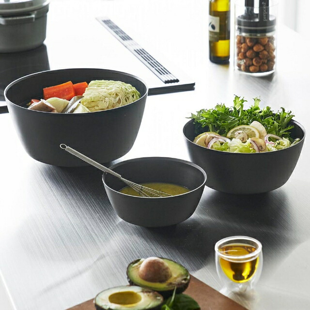 楽天市場】山崎実業 傾けて混ぜやすい調理ボウル タワー 5点セット