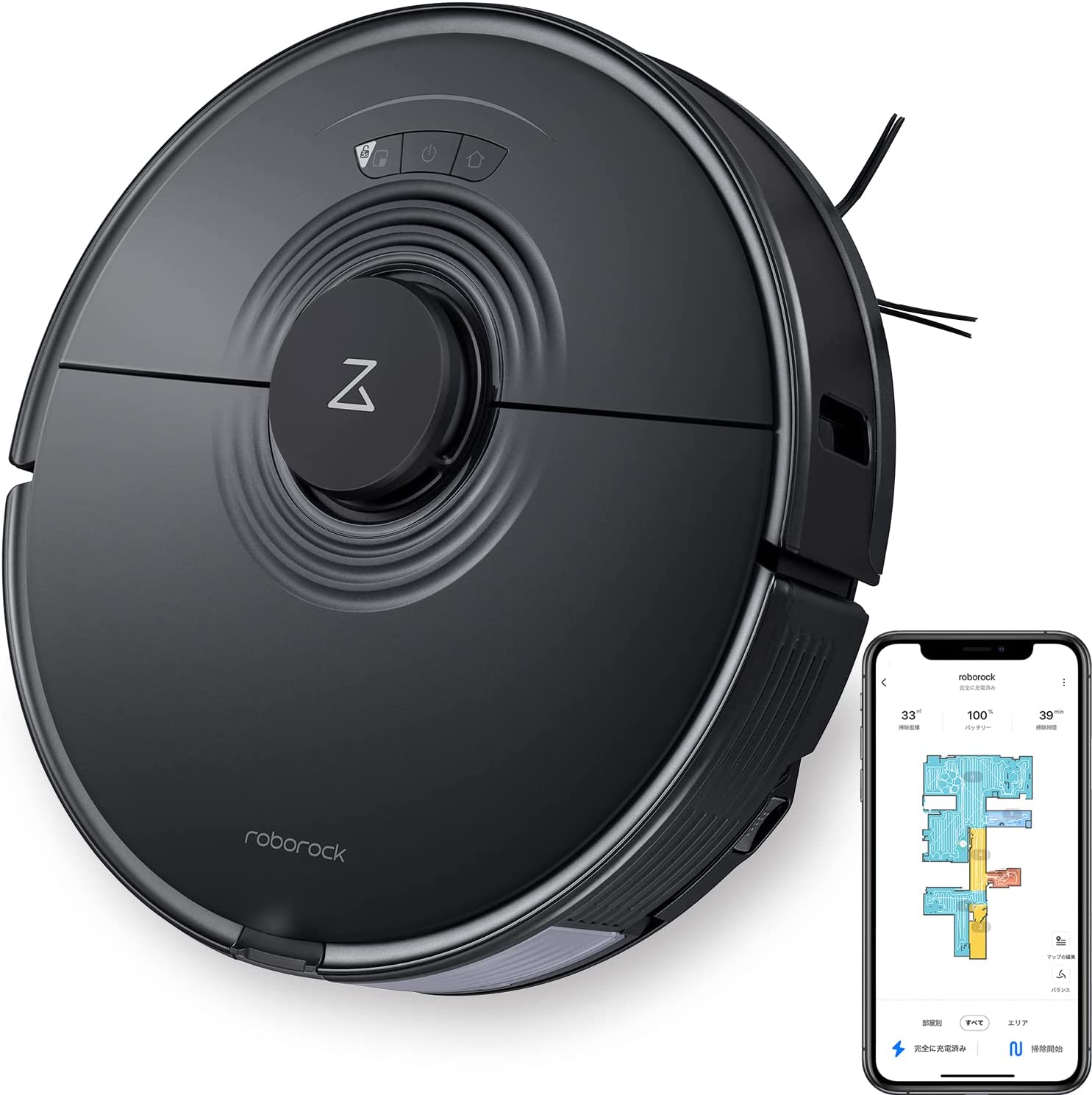 楽天市場】ロボロック ROBOROCK S7掃除ロボット (黒)「掃く」も「拭く