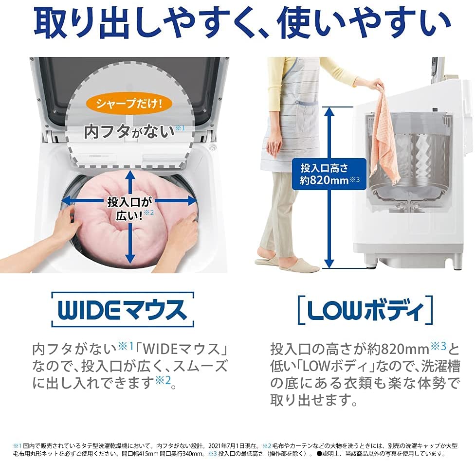 楽天市場】シャープ SHARP 洗濯機 洗濯乾燥機 ES-PT10F-Tガラストップ