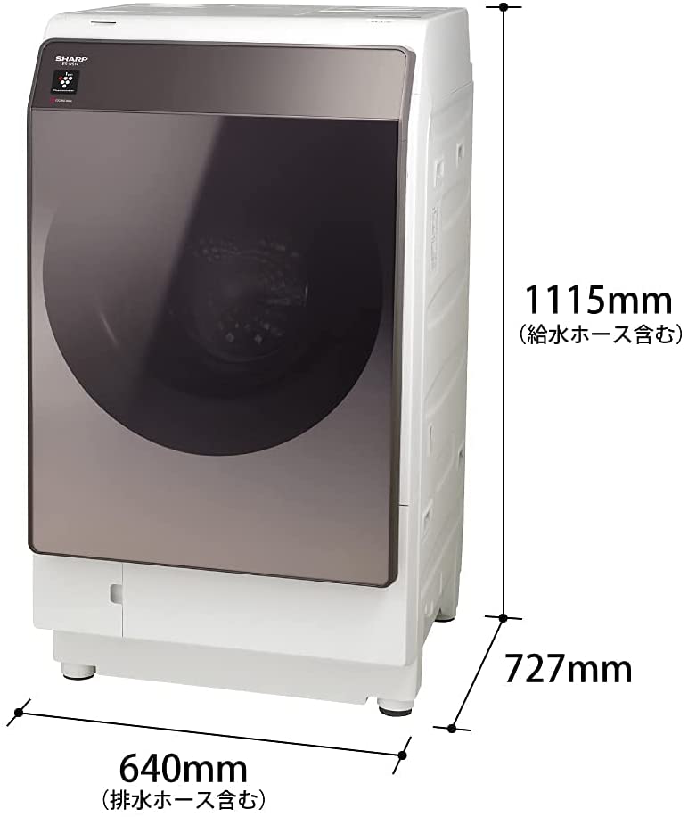 楽天市場】シャープ 洗濯機 ドラム式 ES-WS14-TR ヒートポンプ乾燥 右