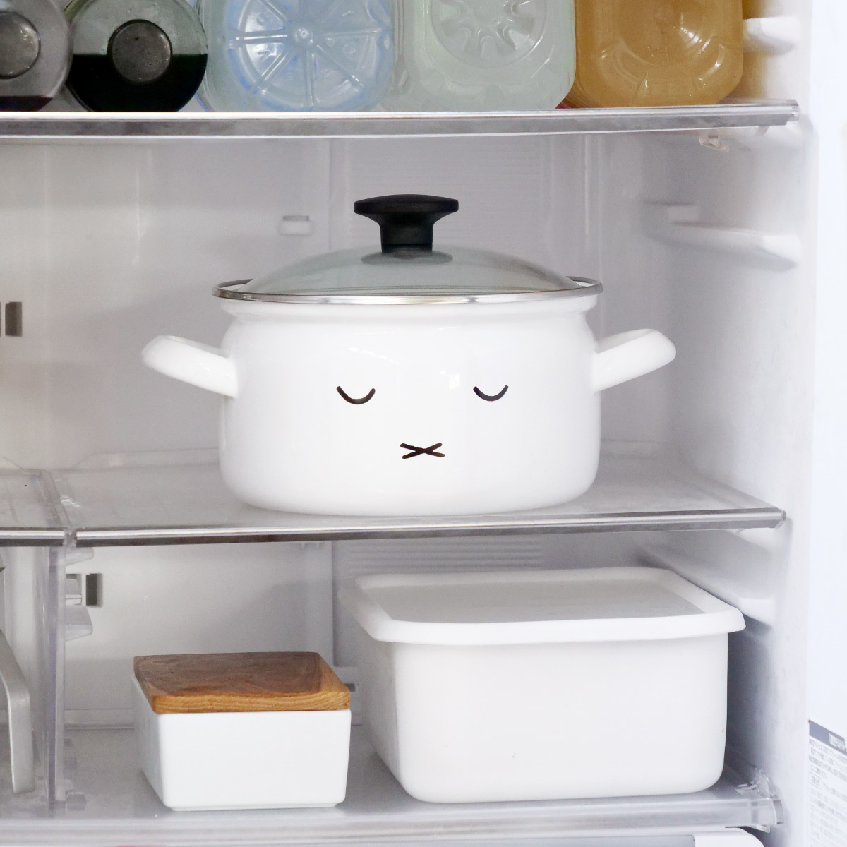 楽天市場】両手鍋 18cm IH対応 富士ホーロー ミッフィーフェイス