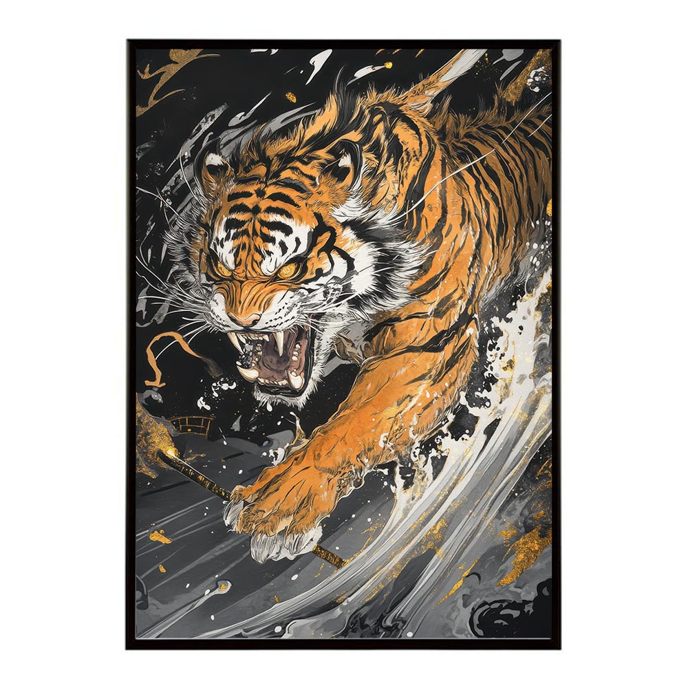 楽天市場】トラ 虎 絵画 掛け軸風 浮世絵 画家 日本 和風 絵 アート
