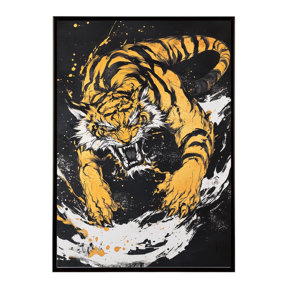 楽天市場】トラ 虎 絵画 掛け軸風 浮世絵 画家 日本 和風 絵 アート