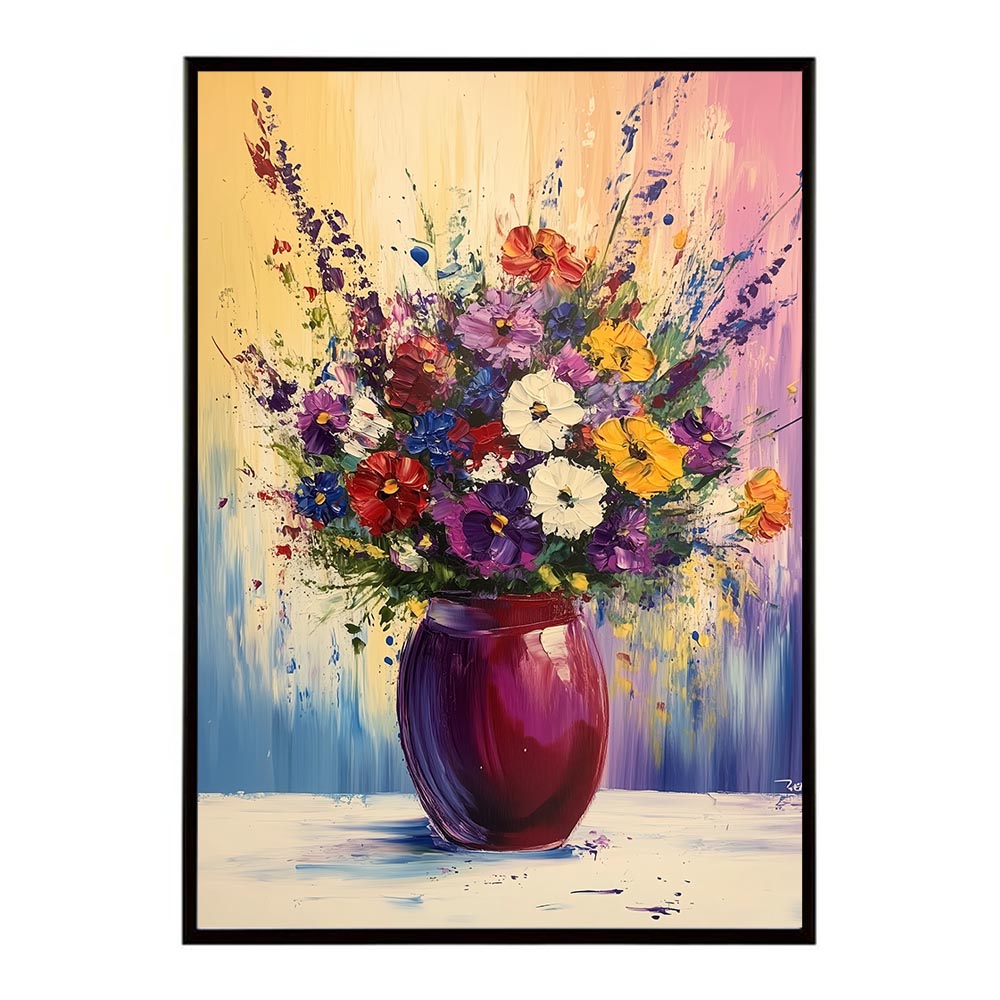 楽天市場】アーティスティックフラワー ポスター 絵画 絵 油絵 アート