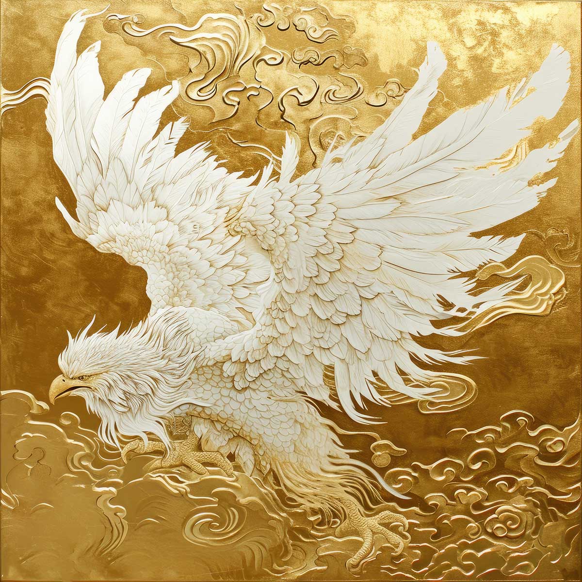 楽天市場】鳳凰 ほうおう フェニックス 開運 正方形ポスター 豪華 絵画