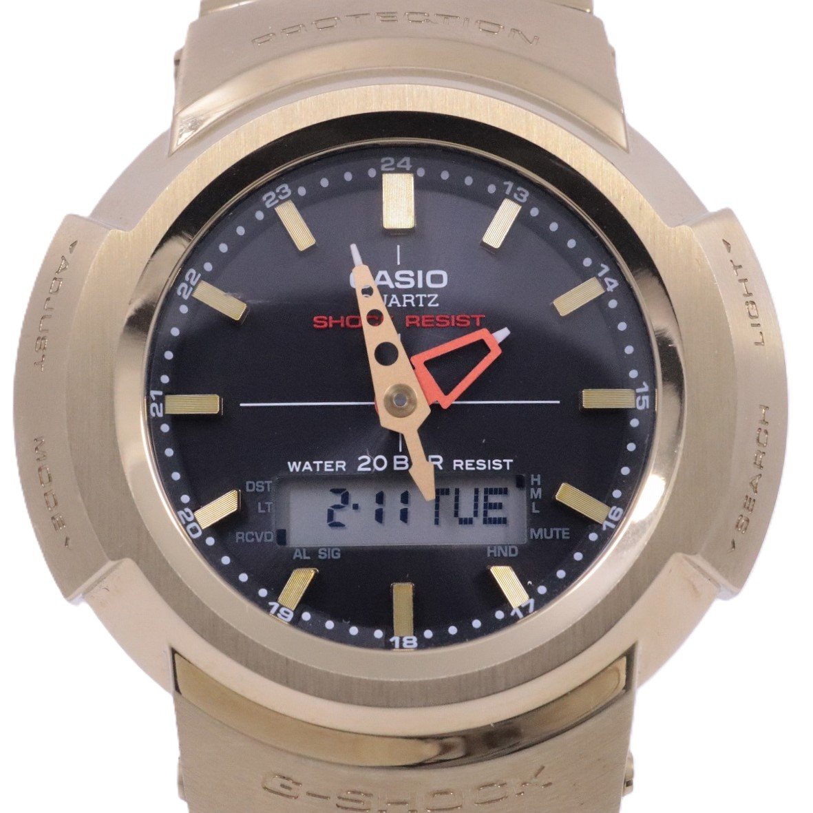 楽天市場】【中古】カシオ G-SHOCK フルメタル アナデジモデル