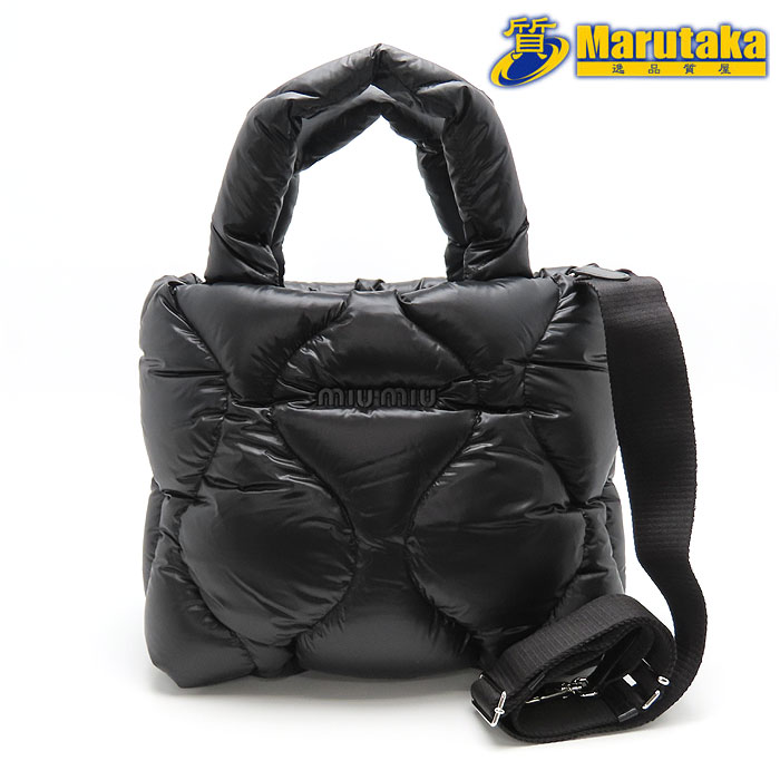 楽天市場】MIU MIU ミュウミュウ キルティングナイロントートバッグ