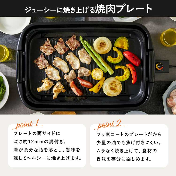 楽天市場】【公式】ワイドホットプレート2枚 SWHP-012-B 送料無料