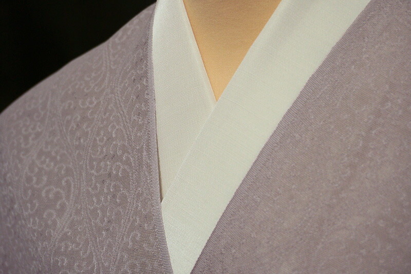 楽天市場】ちりよけコート地 丹後産 紋紗波立涌文 薄鈍藤 : 色無地着物