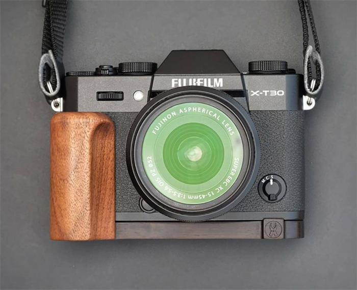 楽天市場】FUJIFILM XT30 X-T30 専用 ハンドグリップメタル 檀木材