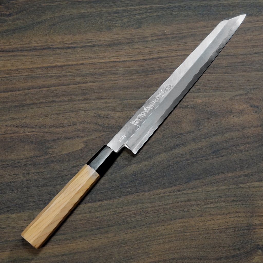 楽天市場】【楽天1位】包丁 切付柳刃 正夫 270mm 郷右馬允義弘 青紙1号