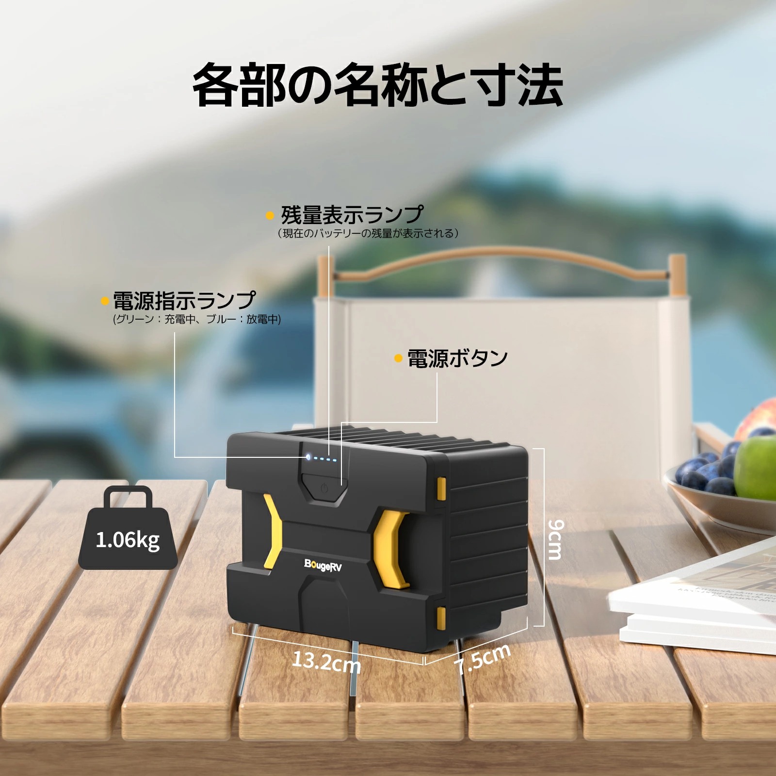 楽天市場】BougeRV 173Wh 車載冷蔵庫バッテリー 内蔵バッテリー