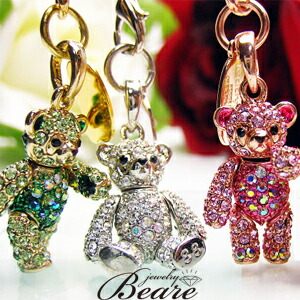 楽天市場】テディベア！ペンダントチャーム＆ストラップ キーホルダー