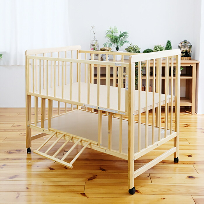 楽天市場】ティンバーベビーベッド 高さ3段階 ベビーベッド ハイ