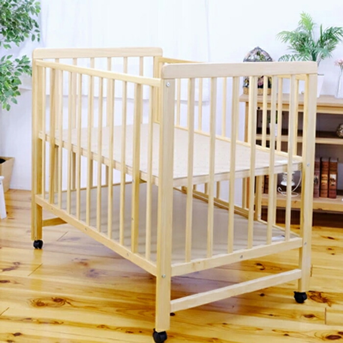 楽天市場】ティンバーベビーベッド 高さ3段階 ベビーベッド ハイ