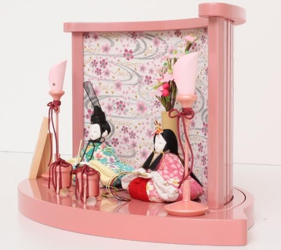 楽天市場】雛人形 親王平飾り 木目込人形 木村一秀作 桃山雛 ピンク