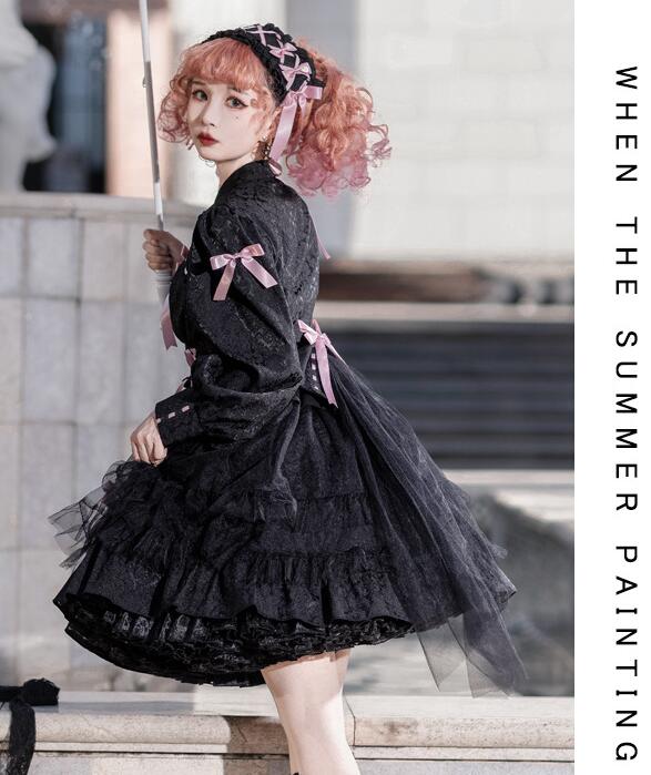 楽天市場】ロリータ ワンピース 長袖 ゴスロリ ゴシック ロリータ