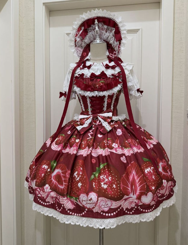 楽天市場】ロリータドレス イチゴ 苺 可愛い ロリータ ワンピース