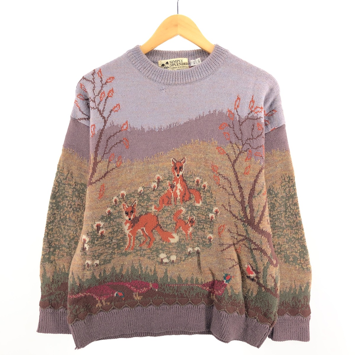 楽天市場】古着 SIMPLY SPLENDID 総柄 アニマル柄 ウールニット