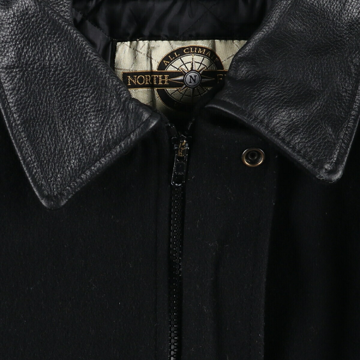 楽天市場】古着 ノースエンド NORTH END 袖革ウールスタジャン