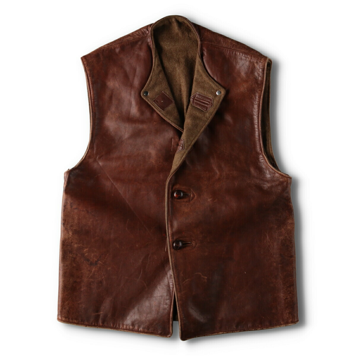 楽天市場】古着 50'S フランス軍実品 ジャーキンベスト レザーベスト