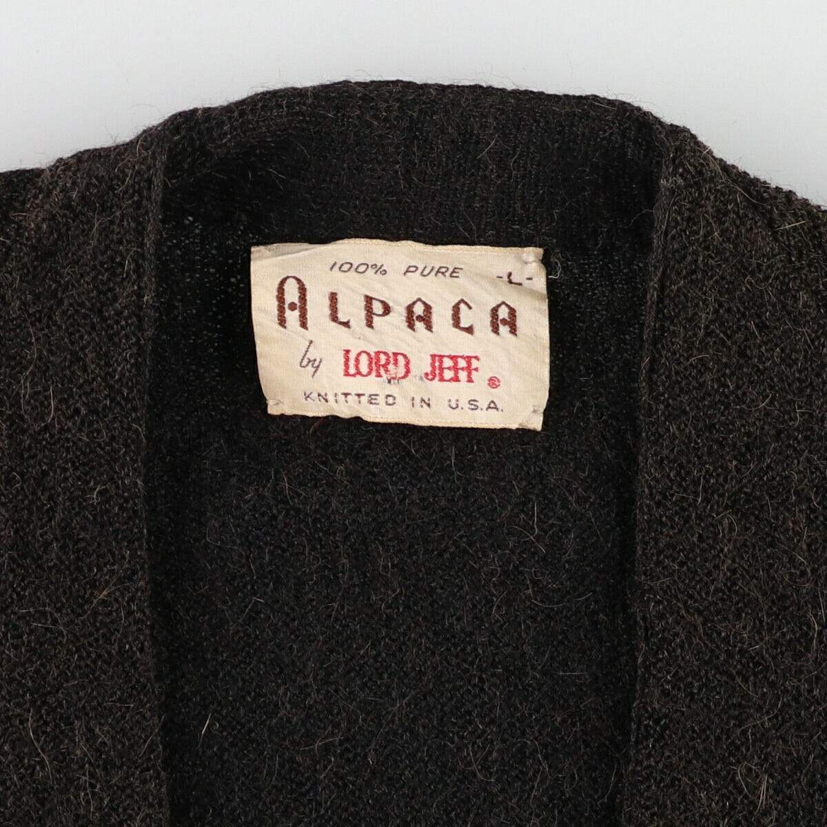 楽天市場】古着 70年代 LORD JEFF アルパカニットカーディガン USA製