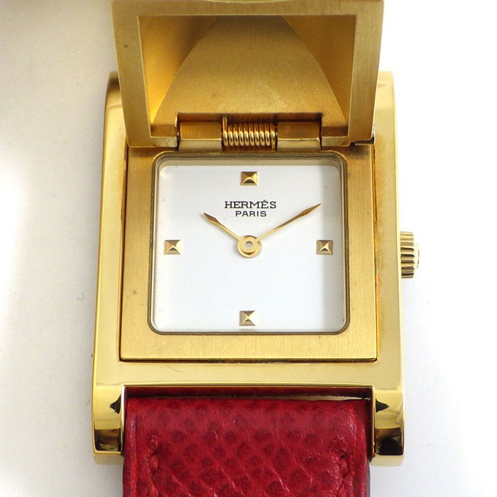 楽天市場】エルメス HERMES 腕時計 メドール ME1.201 スタッズ 蓋付き