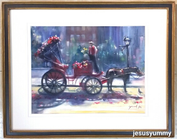 楽天市場】絵画 原画 「プリンセスが乗る馬車」 水彩/パステル F6
