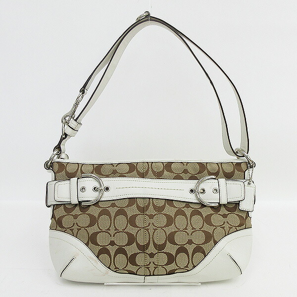 楽天市場】COACH(コーチ) シグネチャー ショルダーバッグ F07077 白