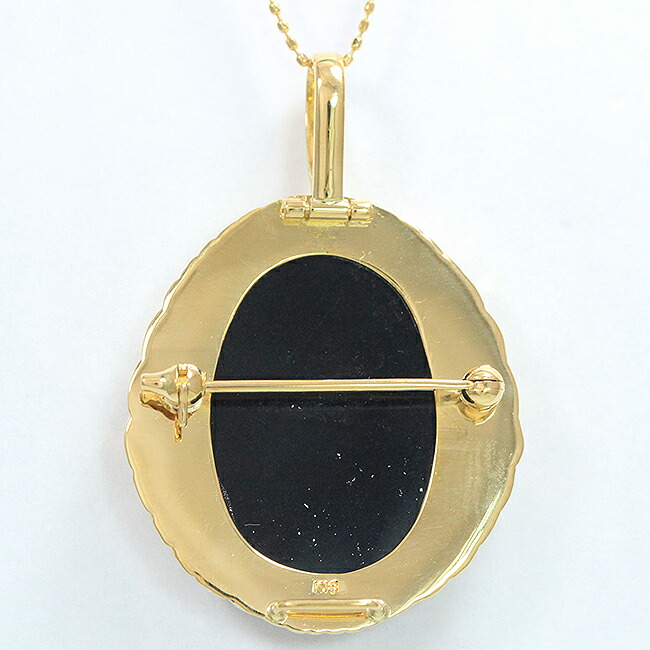 楽天市場】 ペンダントトップ ブローチ両用 人物 ストーンカメオ