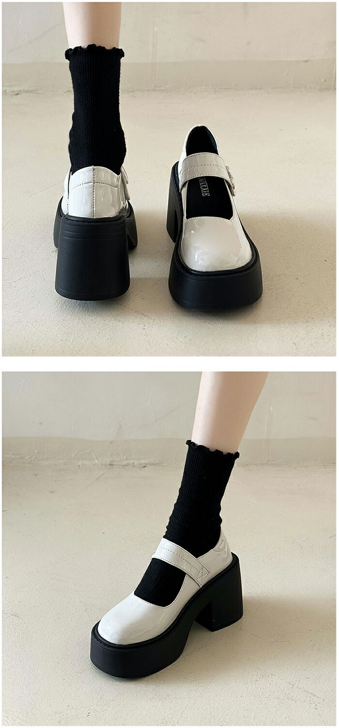 楽天市場】超厚底 ローファー メリージェーンシューズ 厚底パンプス