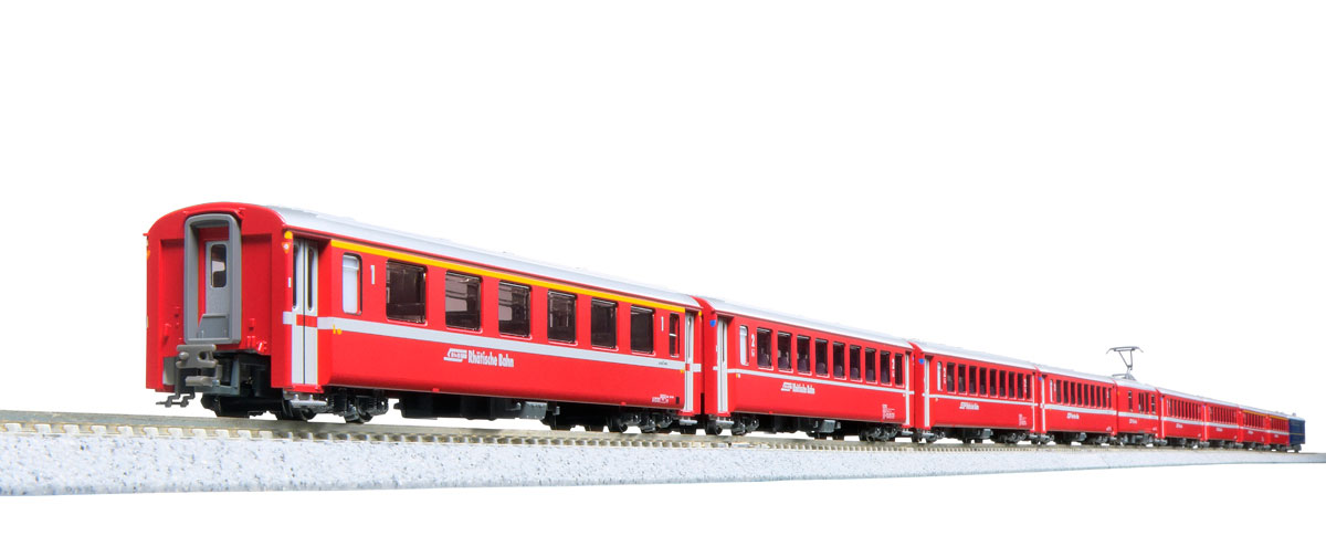 カトー アルプスの赤い客車 EWI 4両基本セット 10-1413 (鉄道模型