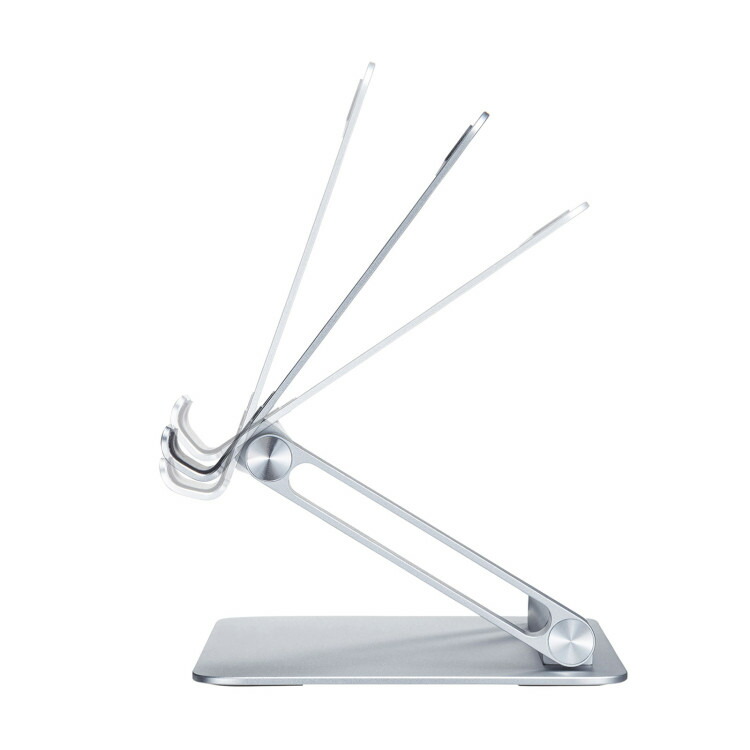 楽天市場】タブレット用アルミスタンド（角度・高さ調整タイプ） 2つの