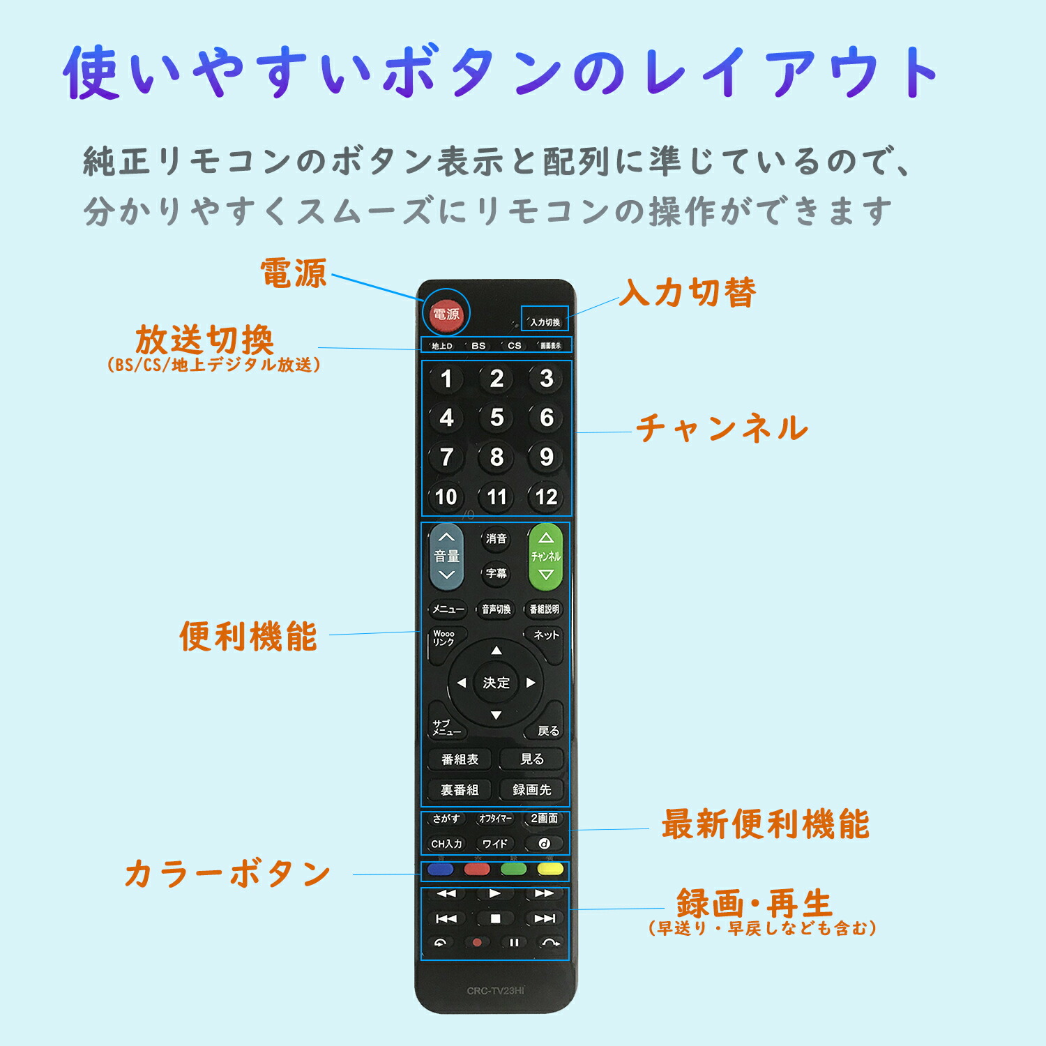 楽天市場】日立 wooo リモコン【2024年革新版】HITACHI 用テレビ